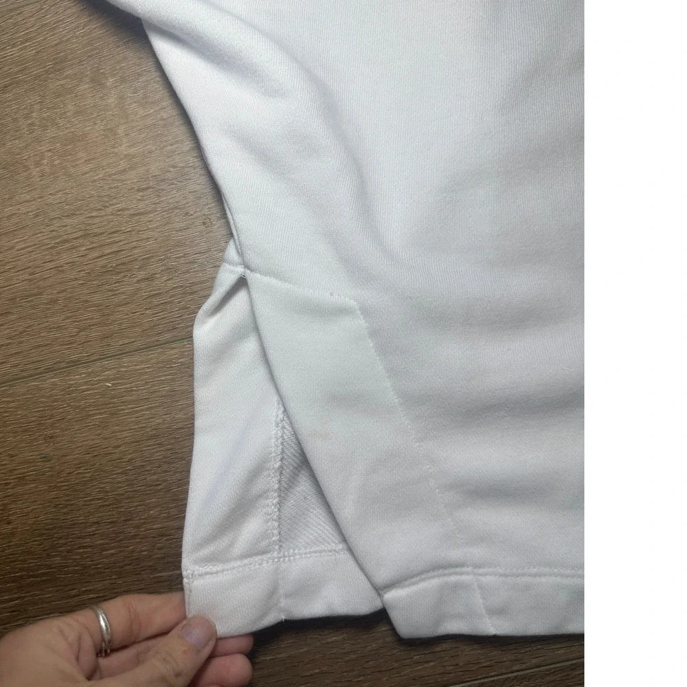 Nike Womens Pullover Minimalist White Mesh Back Athletic Short Sleeve Size Small